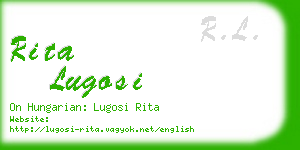 rita lugosi business card